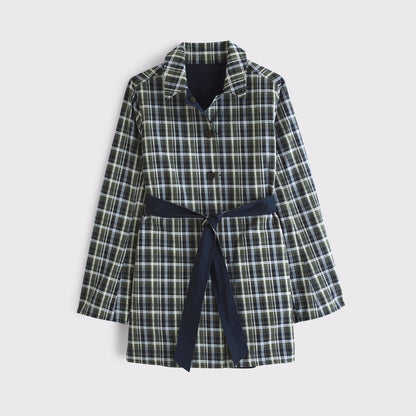 Abercrombie 2-in-1 Reversible 100% Cotton Mac Coat