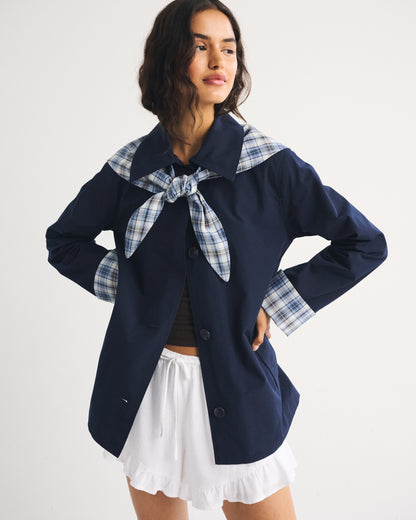 Abercrombie A-Line Removable Scarf Trench Coat