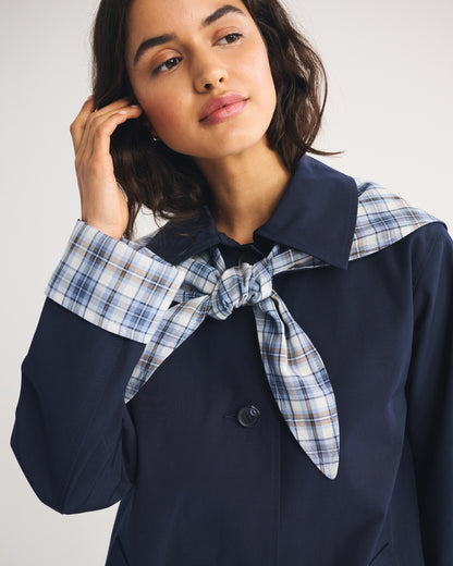 Abercrombie A-Line Removable Scarf Trench Coat