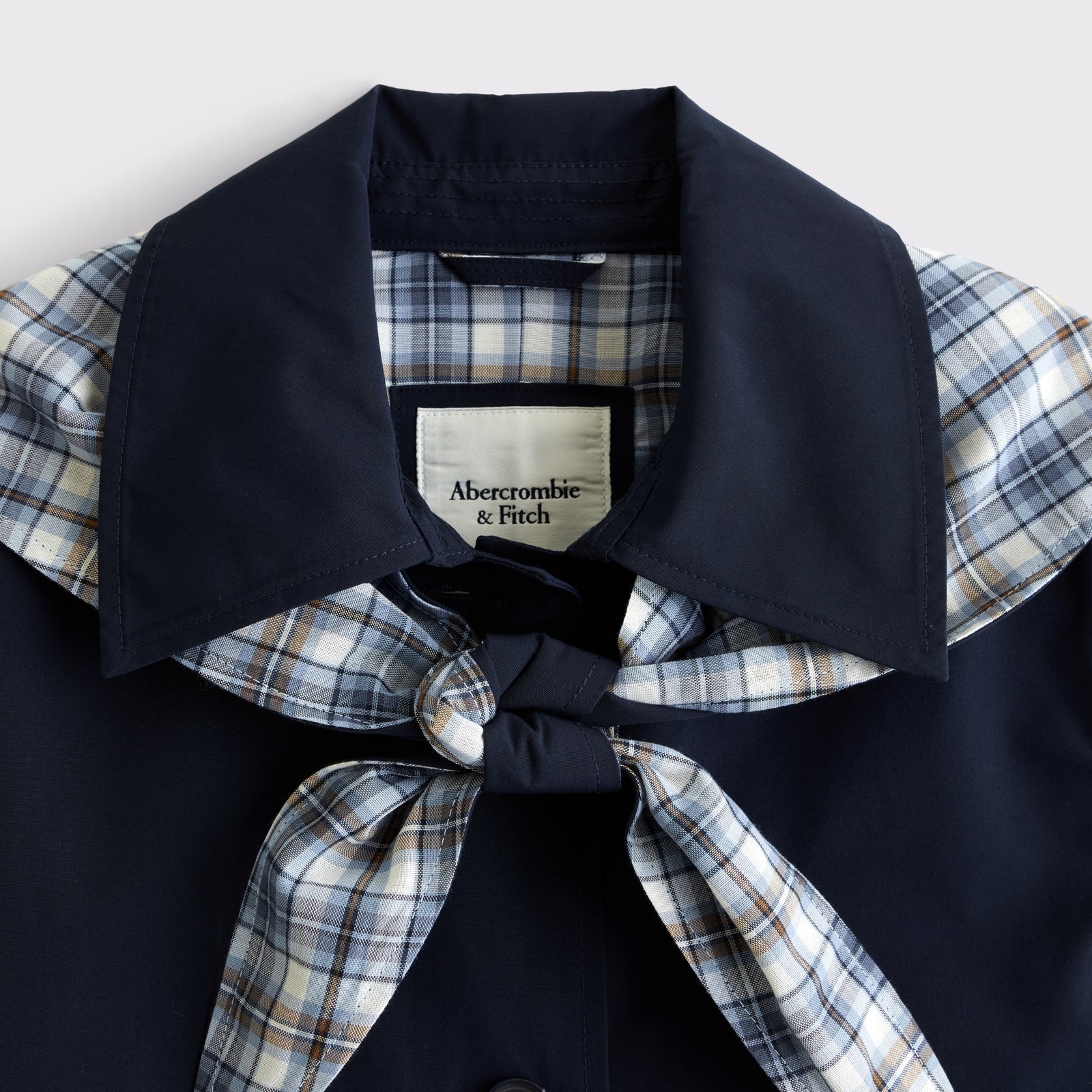 Abercrombie A-Line Removable Scarf Trench Coat