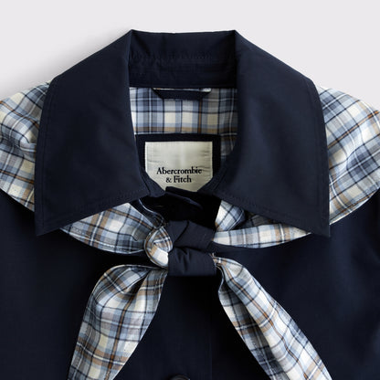 Abercrombie A-Line Removable Scarf Trench Coat