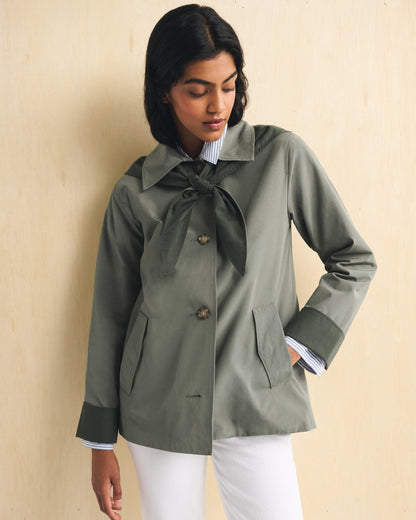 Abercrombie A-Line Removable Scarf Trench Coat