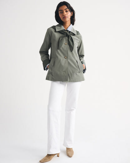 Abercrombie A-Line Removable Scarf Trench Coat
