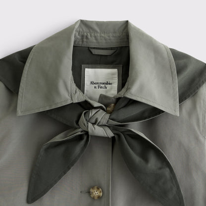 Abercrombie A-Line Removable Scarf Trench Coat