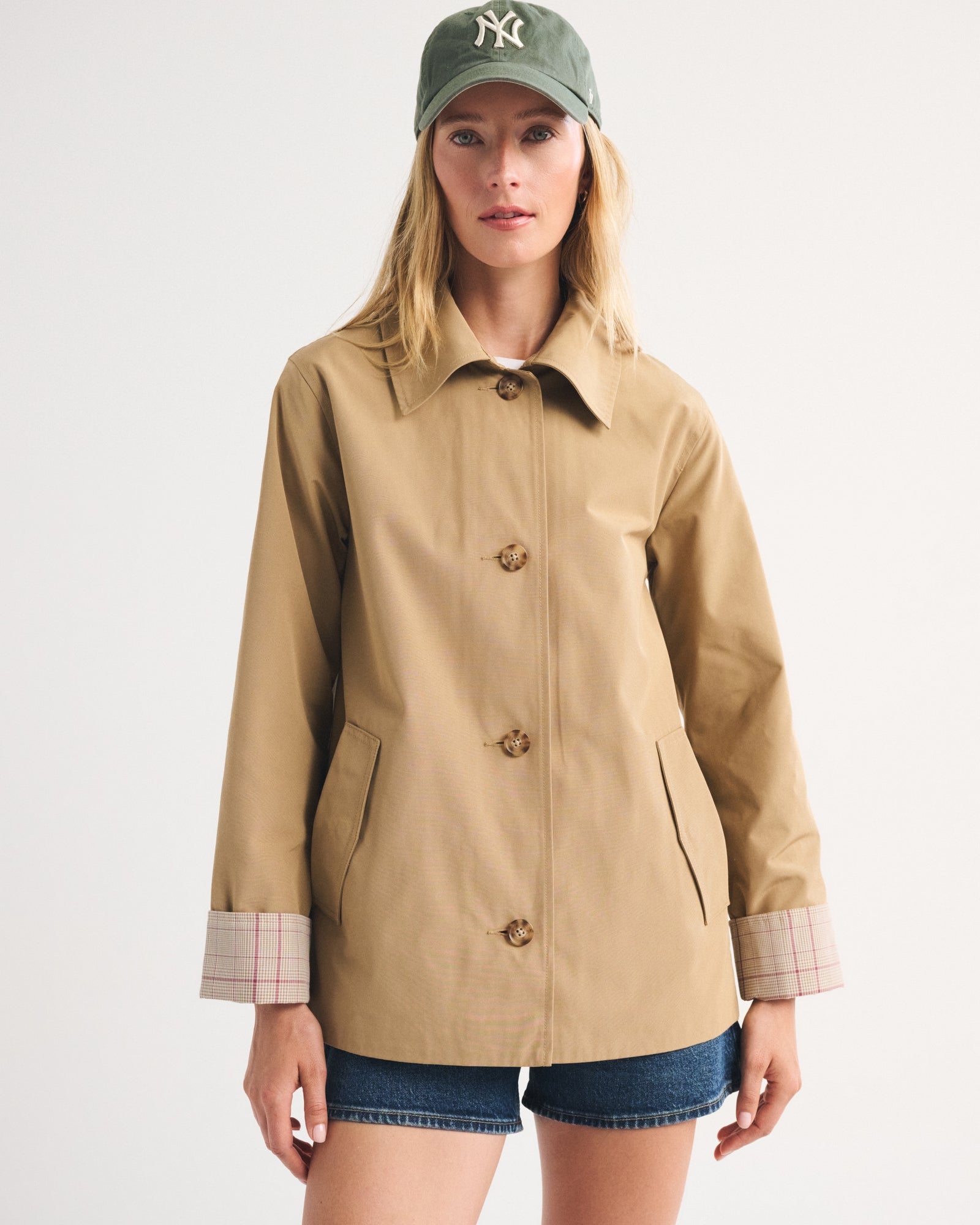 Abercrombie A-Line Removable Scarf Trench Coat