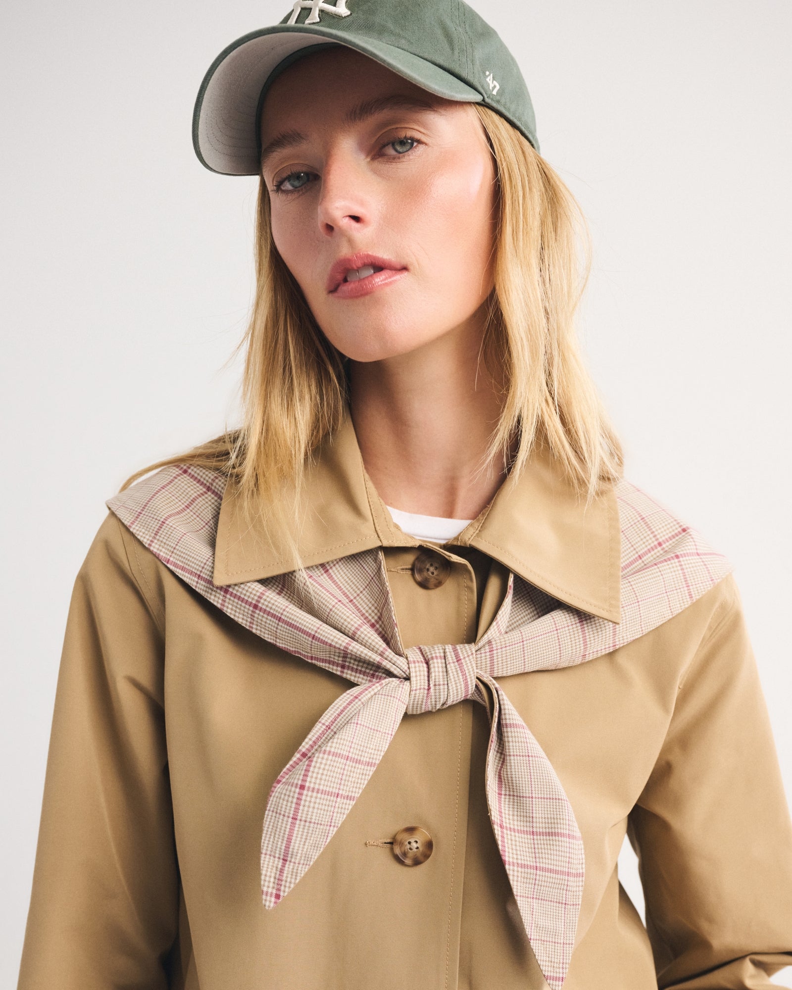 Abercrombie A-Line Removable Scarf Trench Coat