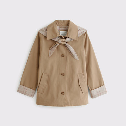 Abercrombie A-Line Removable Scarf Trench Coat