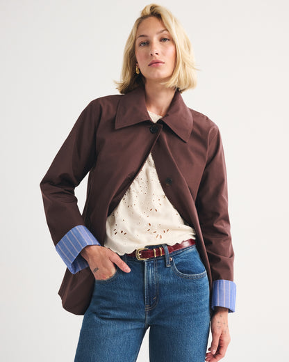 Abercrombie A-Line Removable Scarf Trench Coat