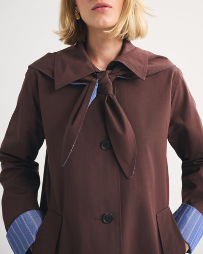 Abercrombie A-Line Removable Scarf Trench Coat