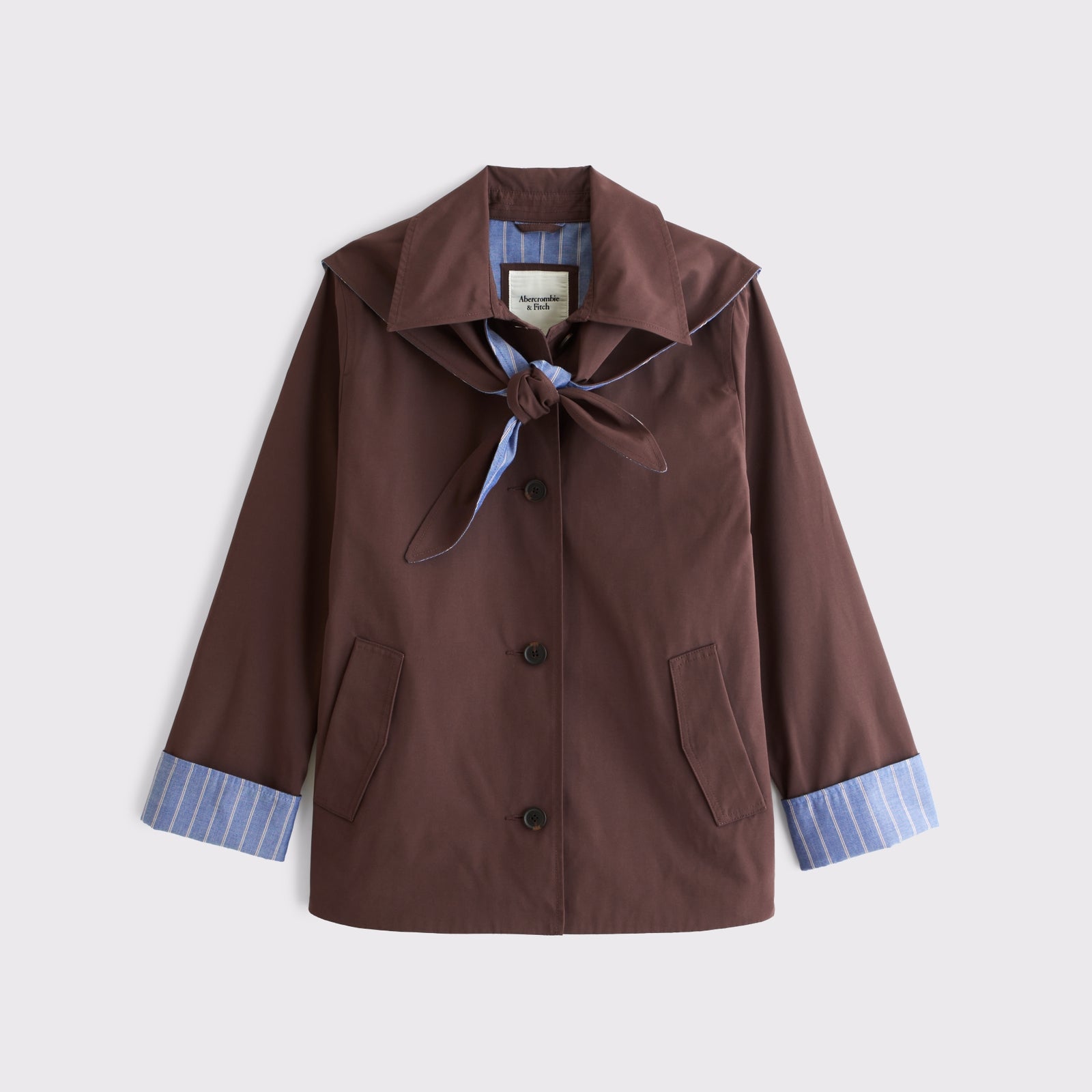 Abercrombie A-Line Removable Scarf Trench Coat