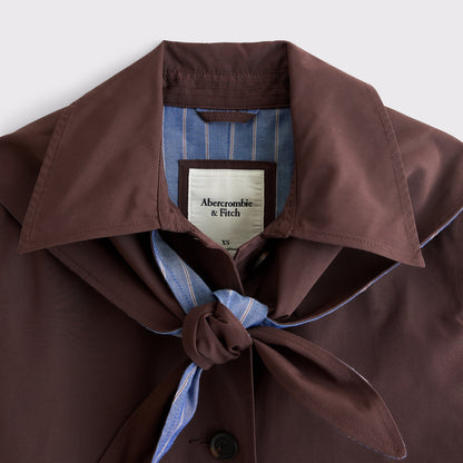 Abercrombie A-Line Removable Scarf Trench Coat