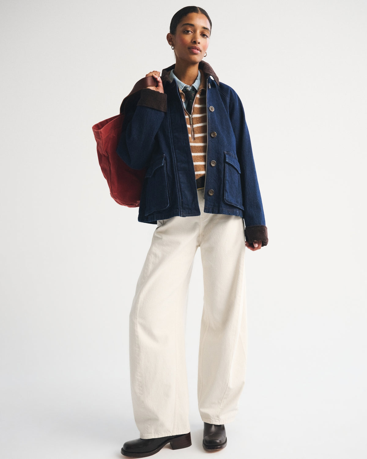 Abercrombie Short Denim Barn Jacket