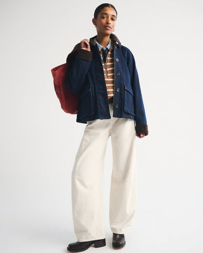Abercrombie Short Denim Barn Jacket