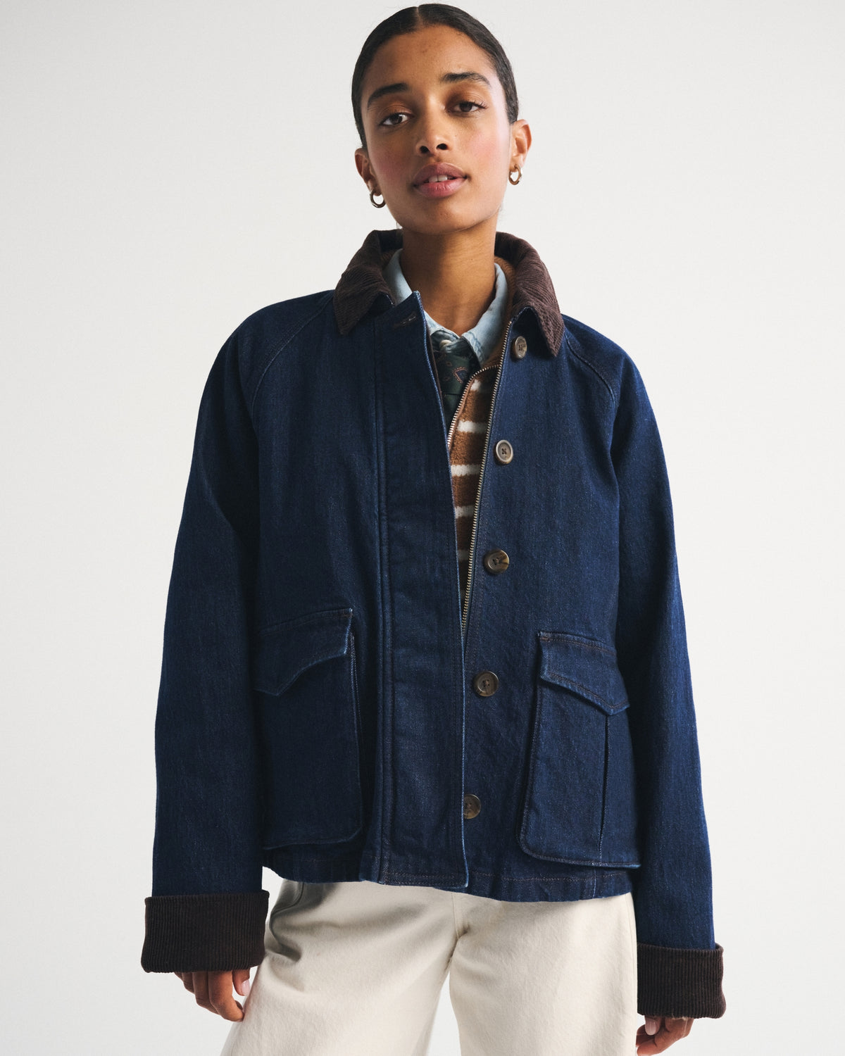 Abercrombie Short Denim Barn Jacket