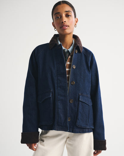 Abercrombie Short Denim Barn Jacket