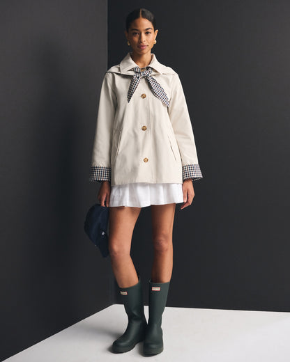 Abercrombie A-Line Removable Scarf Trench Coat