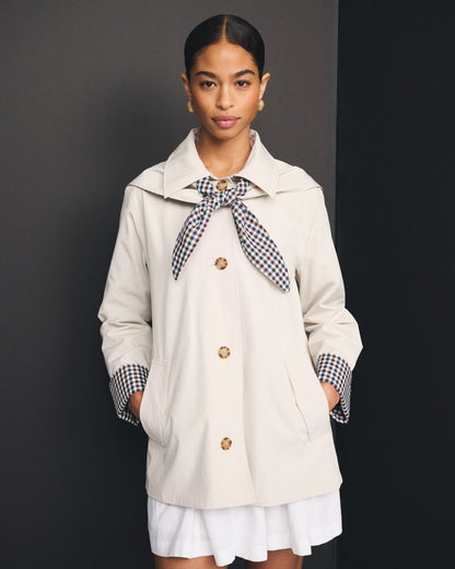 Abercrombie A-Line Removable Scarf Trench Coat