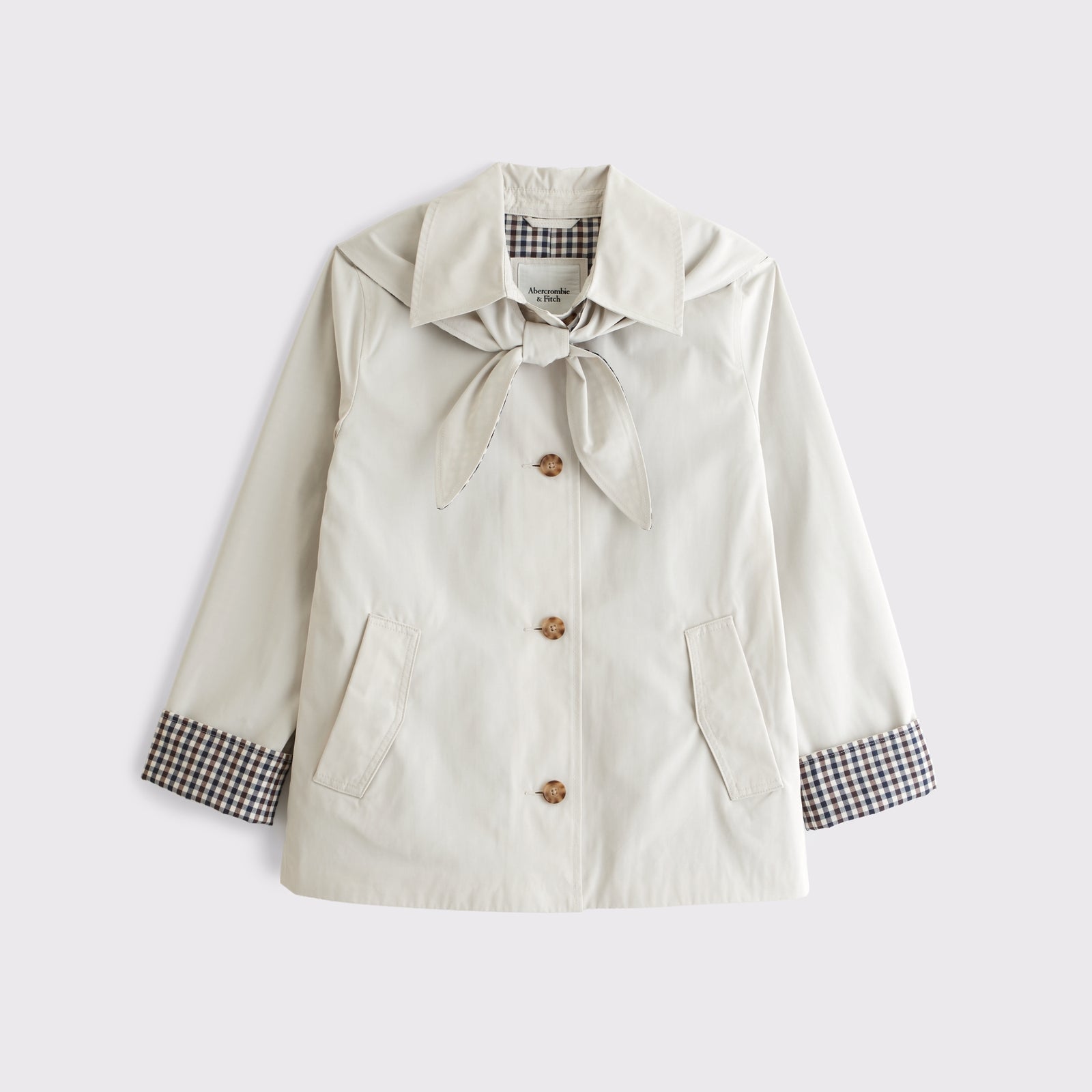 Abercrombie A-Line Removable Scarf Trench Coat