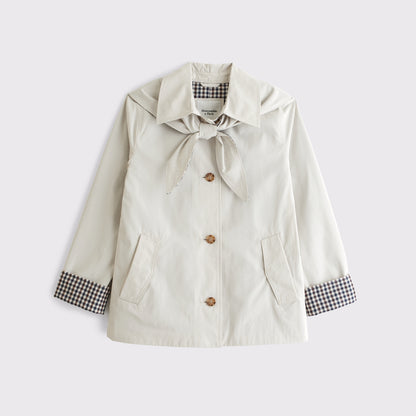 Abercrombie A-Line Removable Scarf Trench Coat