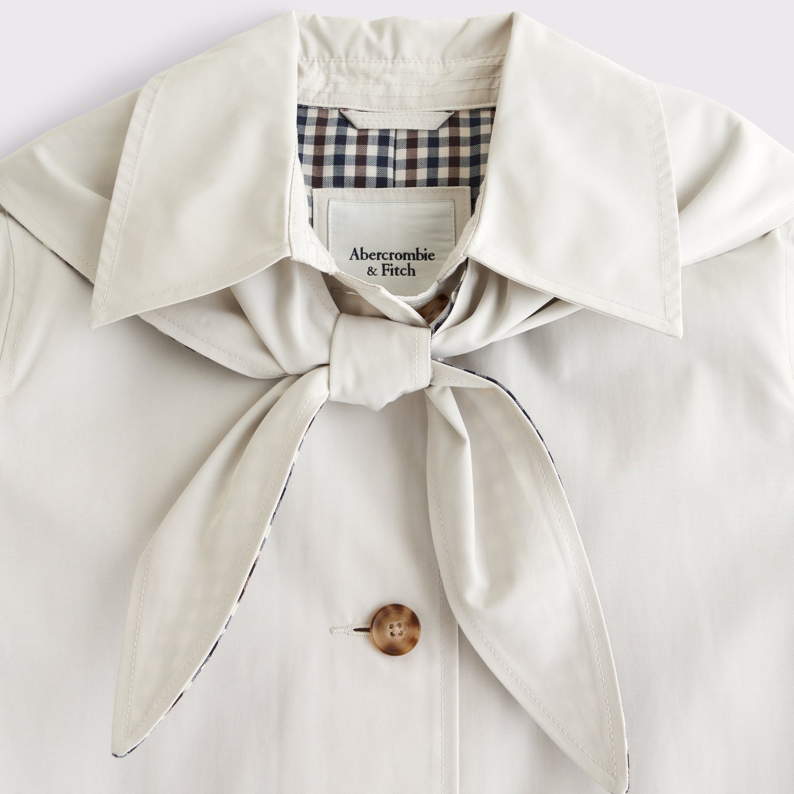 Abercrombie A-Line Removable Scarf Trench Coat