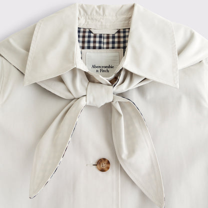 Abercrombie A-Line Removable Scarf Trench Coat