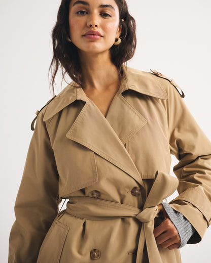 Abercrombie A&F Carrie Long Trench Coat