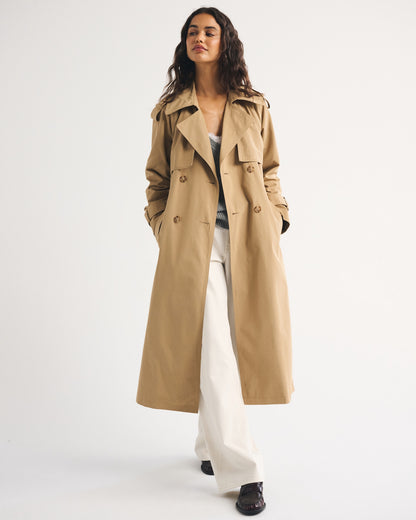 Abercrombie A&F Carrie Long Trench Coat