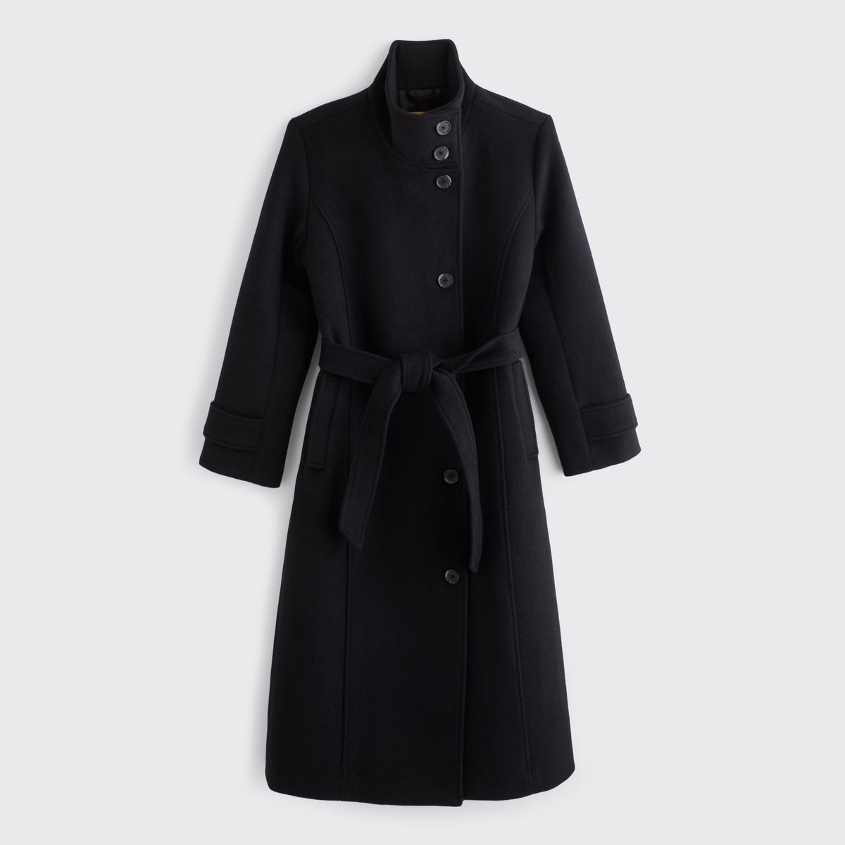 Abercrombie Funnel Neck Wool-Blend Long Coat