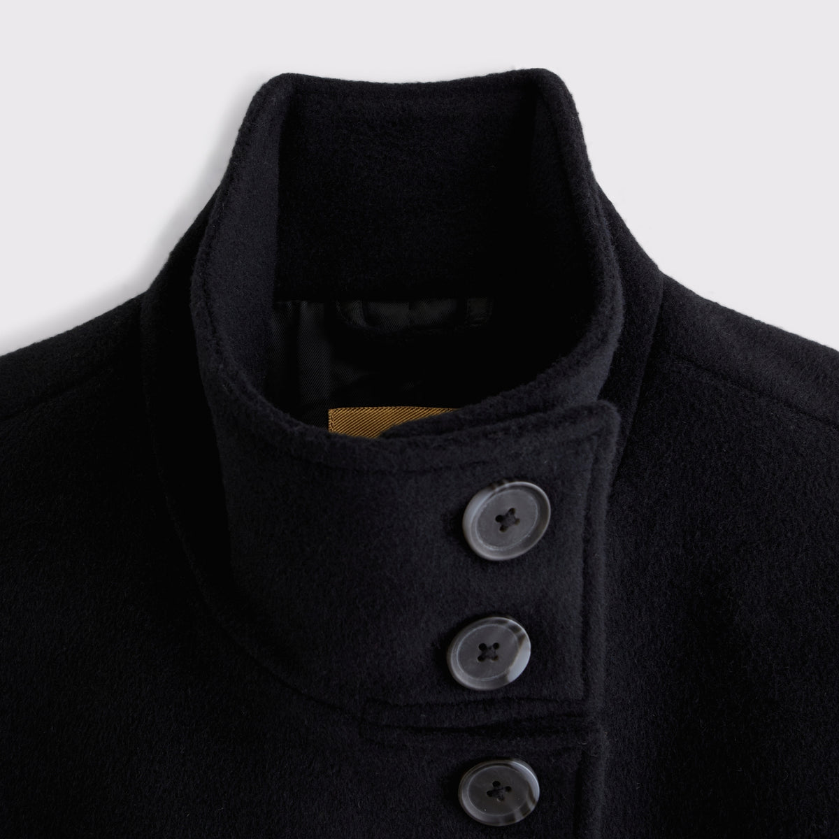 Abercrombie Funnel Neck Wool-Blend Long Coat