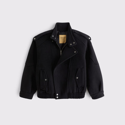 Abercrombie A&F West Village Wool-Blend Bomber