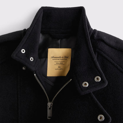Abercrombie A&F West Village Wool-Blend Bomber