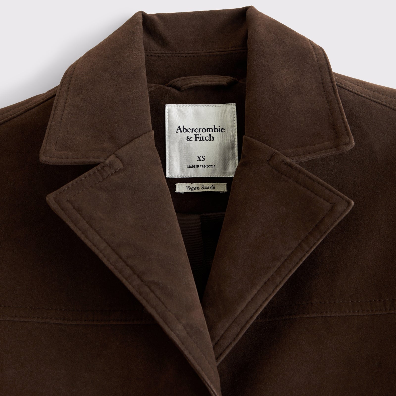 Abercrombie Longline Vegan Suede Jacket