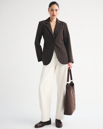 Abercrombie Nipped-Waist Suiting Blazer
