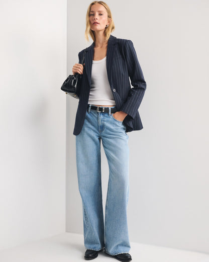 Abercrombie Nipped-Waist Suiting Blazer