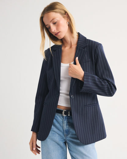 Abercrombie Nipped-Waist Suiting Blazer