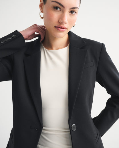 Abercrombie Nipped-Waist Suiting Blazer