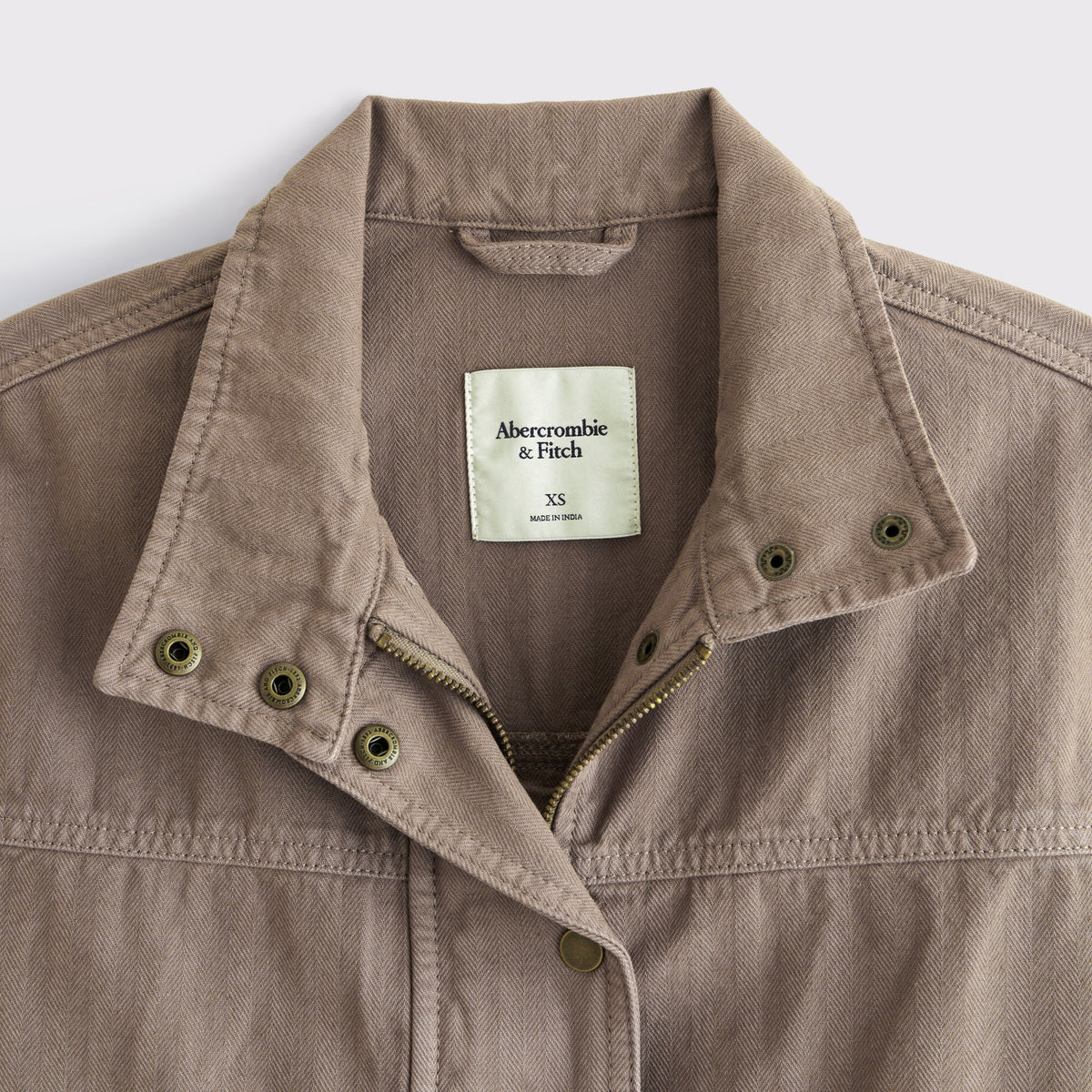 Abercrombie Mock Neck Denim Barn Jacket