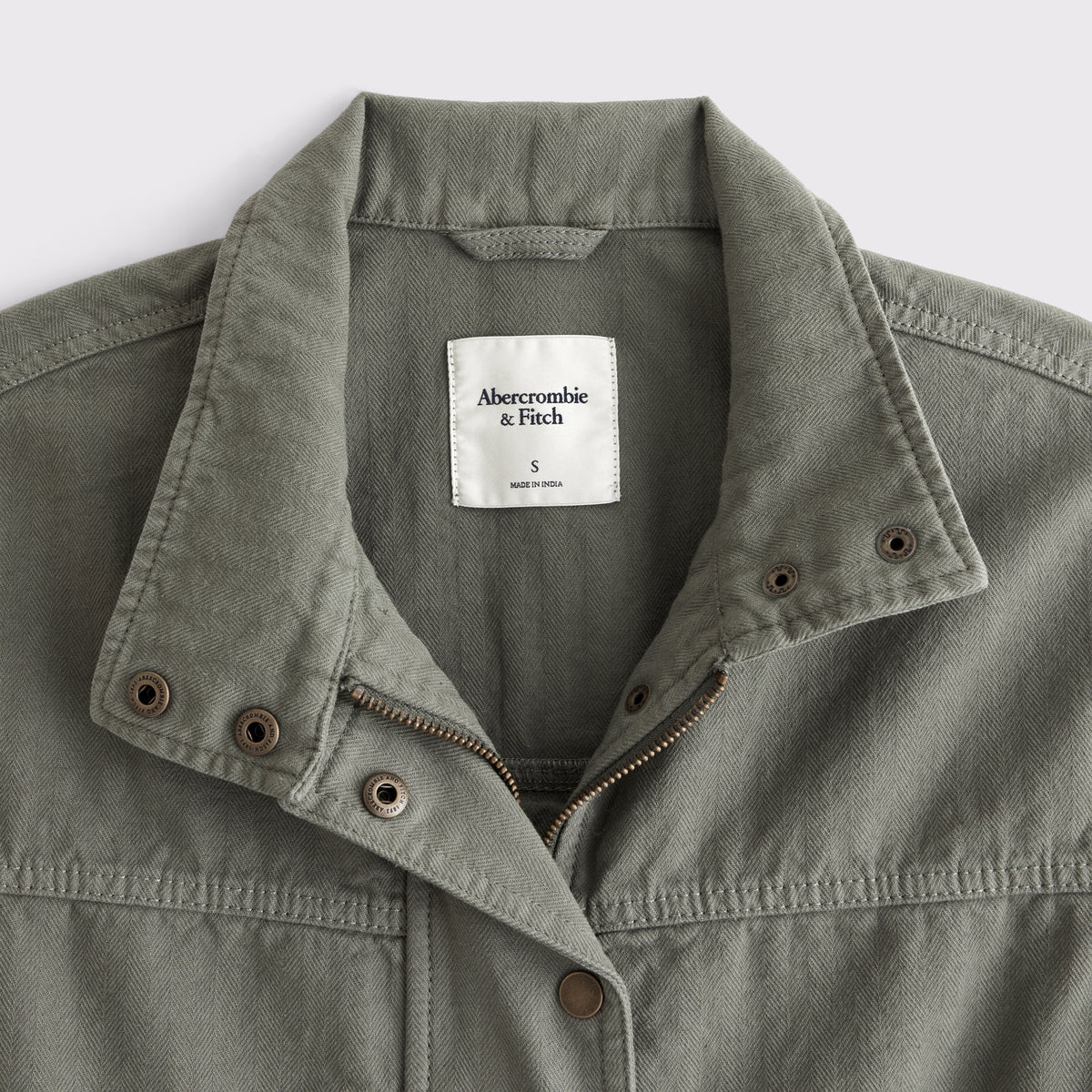 Abercrombie Mock Neck Denim Barn Jacket