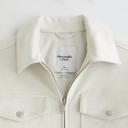Abercrombie Vegan Suede Bomber Jacket