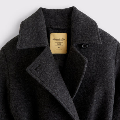 Abercrombie 100% Wool Belted Coat