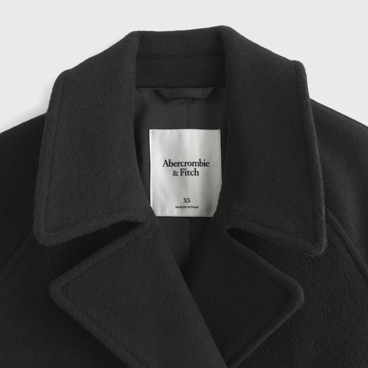 Abercrombie A&F Carrie Wool-Blend Trench Coat