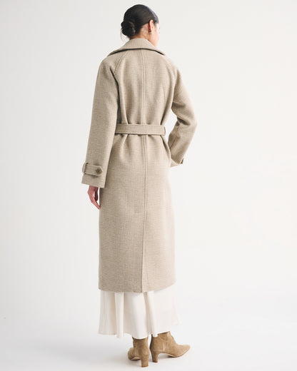 Abercrombie A&F Carrie Wool-Blend Trench Coat