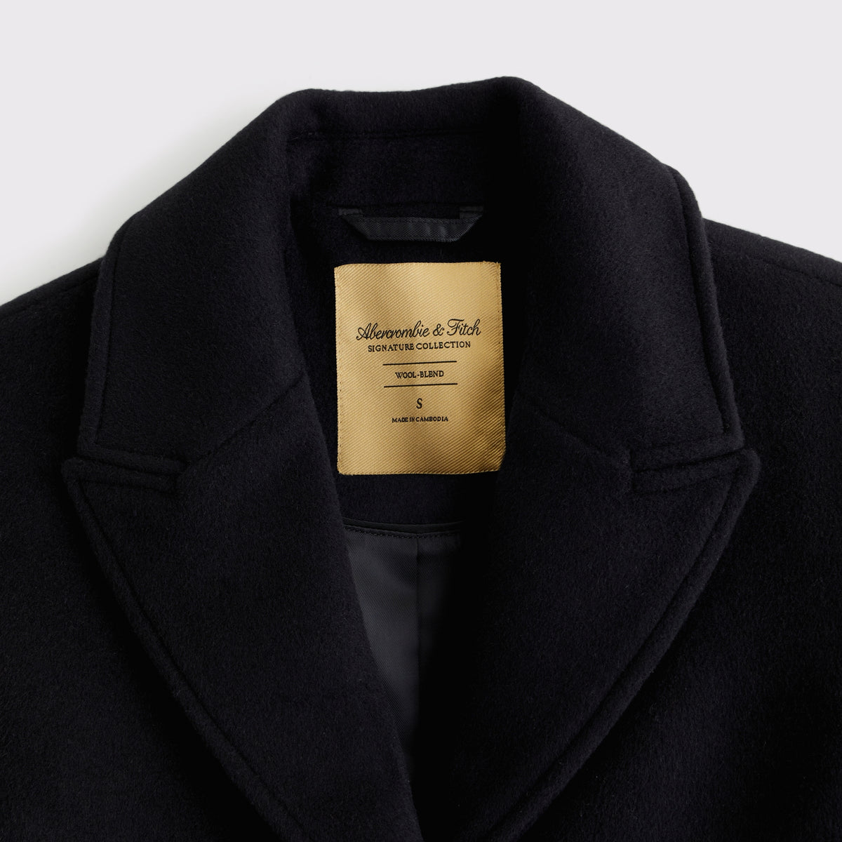Abercrombie Wool-Blend Tailored Topcoat