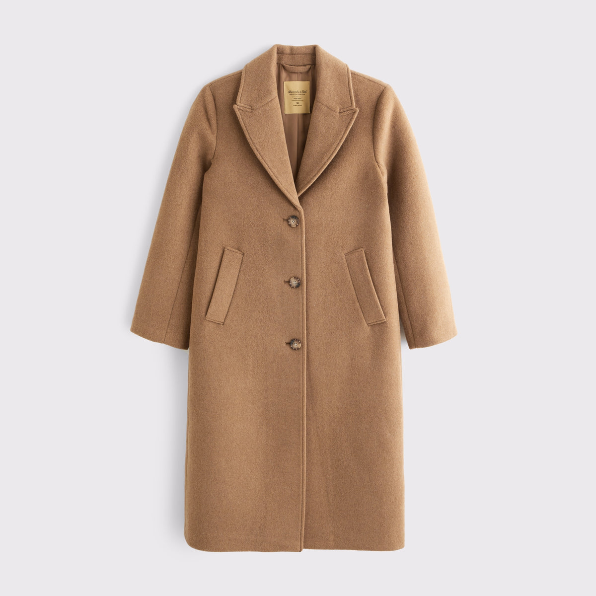 Abercrombie Wool-Blend Tailored Topcoat