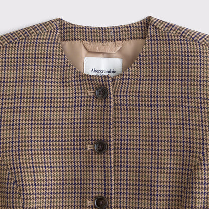 Abercrombie Collarless Suiting Blazer