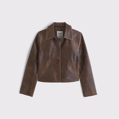 Abercrombie Slim Vegan Leather Jacket