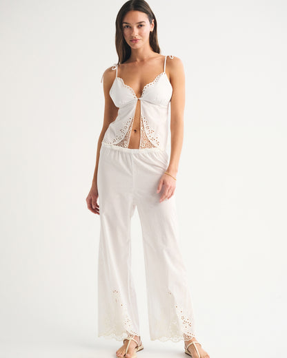 Abercrombie Embroidered Cutwork Sleep Cami
