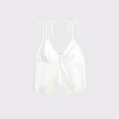 Abercrombie Embroidered Cutwork Sleep Cami