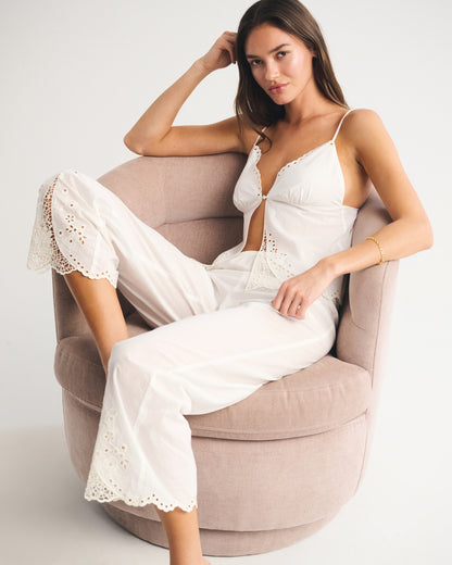 Abercrombie Embroidered Cutwork Sleep Pant