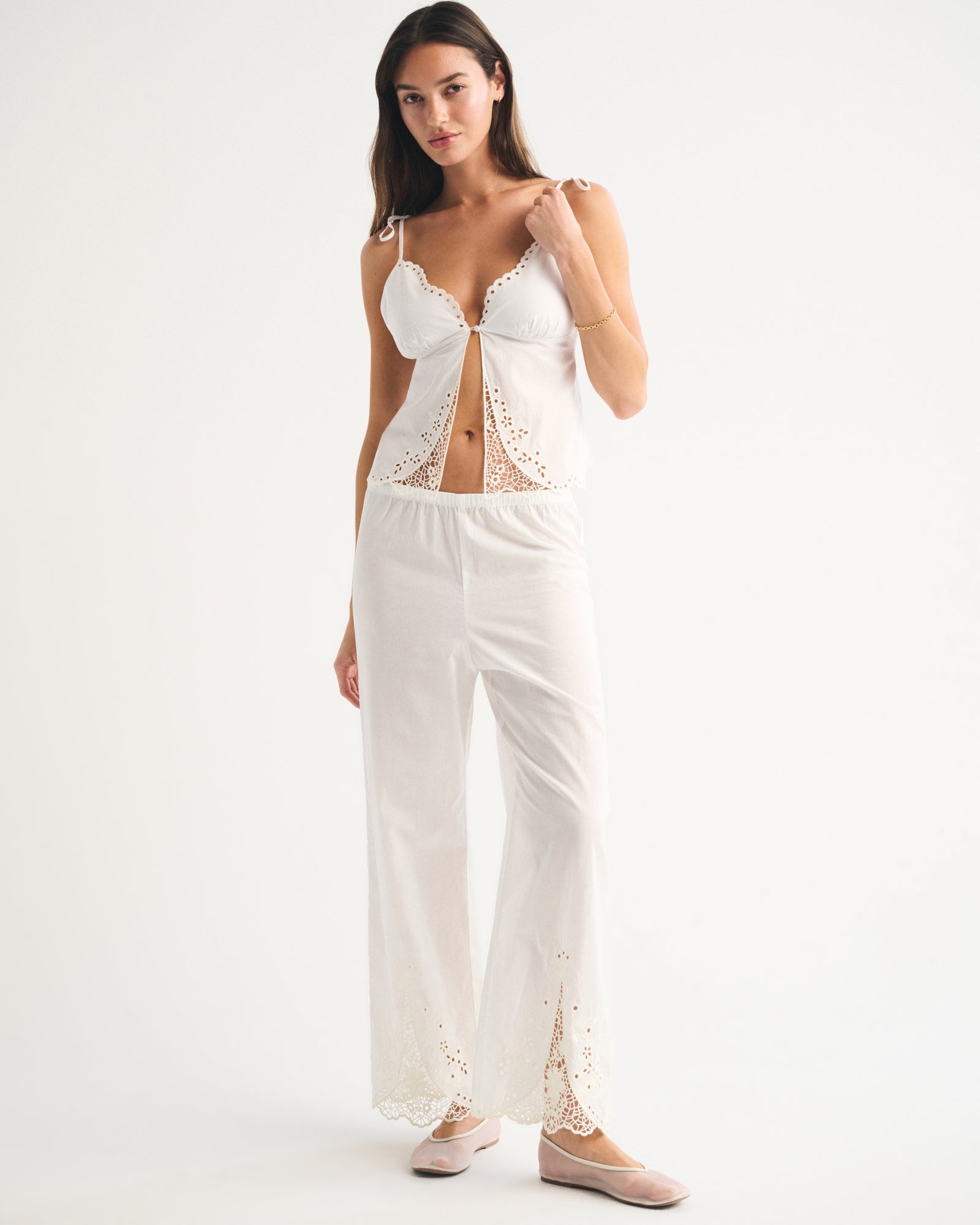 Abercrombie Embroidered Cutwork Sleep Pant